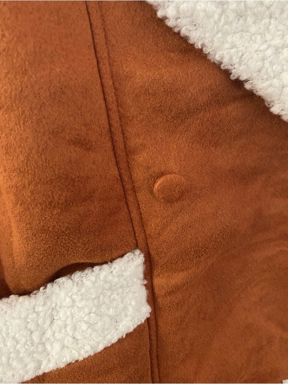 Fall/Autumn Jacket/Faux Suede Woman's Size Large Rust/Orange - Picture 4 of 8